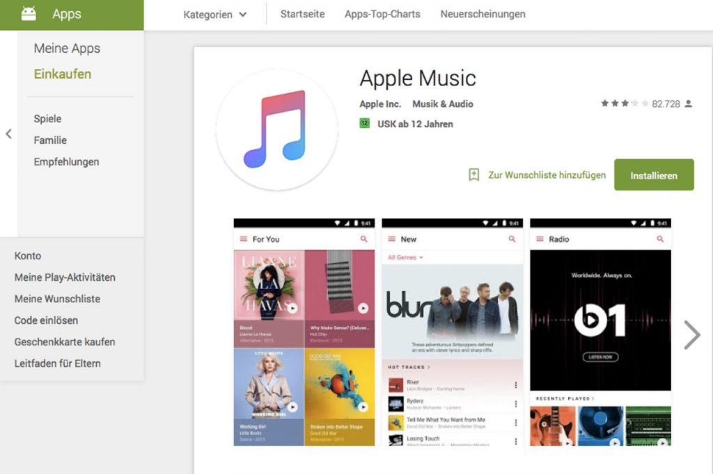 Apple Music für Android geht an den Start