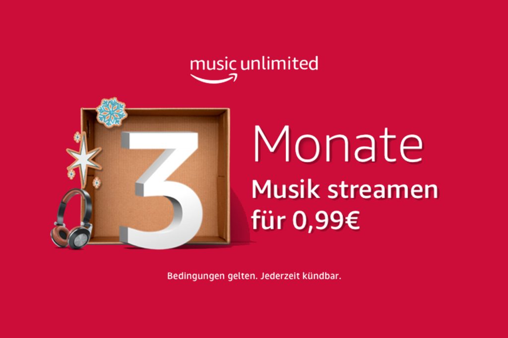 Amazon Music Unlimited: Musik und Bundesligaspiele für 0,99 EUR
