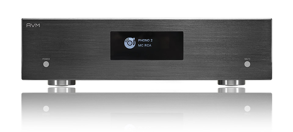 AVM Evolution PH 3.3 in Aluminiumsilber, Frontansicht mit Display