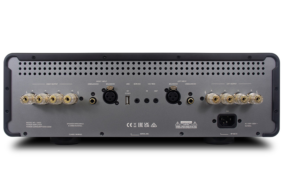 Anschlussfeld der Michi Prestige S430 aiuf der Rückseite